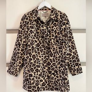 Banana Republic Leopard Swing Jacket Size S Women’s